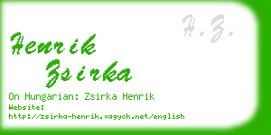 henrik zsirka business card